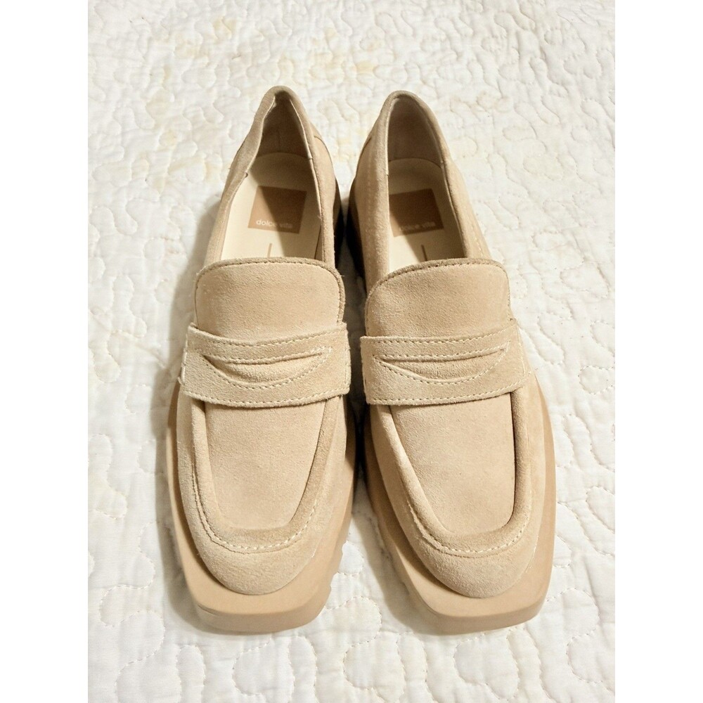Dolce Vita Elias Lug Loafers Tan Suede Leather Women’s 6 - Picture 10 of 11
